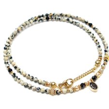 Jaspis dalmatyńczyk choker - Szlachetna kolekcja /29.05.25/