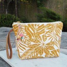 Kosmetyczka SUNSHINE w liście – RĘCZNIE SZYTA W DomilkowyDomek