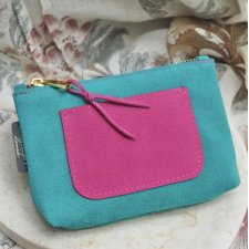 SZMARAGDOWA MINI KOSMETYCZKA SASZETKA SKÓRA ZAMSZOWA | STYL VINTAGE | DOMILKOWY DOMEK