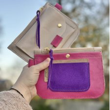 SKÓRZANY PORTFEL POCKET ALICE • HANDMADE DOMILKOWYDOMEK