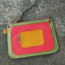 SKÓRZANA SASZETKA  CARDHOLDER / SASZETKA / KOSMETYCZKA BELLA • DOMILKOWYDOMEK