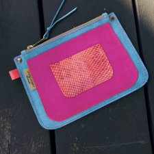 SKÓRZANA KOSMETYCZKA  NA DOKUMENTY / SASZETKA  BELLA • DOMILKOWYDOMEK