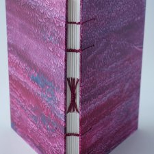 Notes - różowy malinowy fioletowy - w 100% ręcznie wykonany - szkicownik notatnik