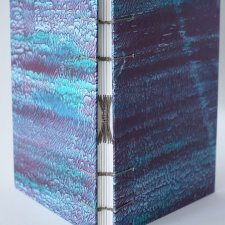 Notes - niebieski granatowy morski - w 100% ręcznie wykonany - szkicownik notatnik