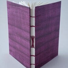 Notes - fioletowy bordowy - w 100% ręcznie wykonany - szkicownik notatnik