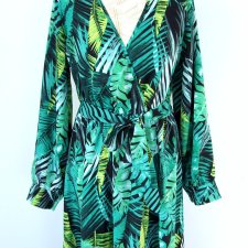 nowa długa sukienka zielone wzory M