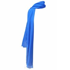 Szal jedwabny– niebieski szyfon