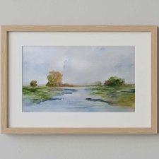 Pejzaż  -akwarela formatu 15/25 cm