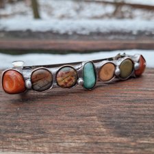 Jaspisy w większości - klamra do włosów