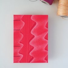 Notes - czerwony - w 100% ręcznie wykonany - szkicownik notatnik