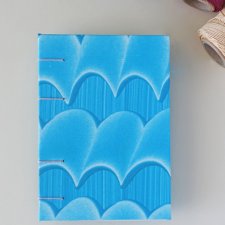 Notes - niebieski błękitny - w 100% ręcznie wykonany - szkicownik notatnik