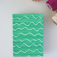 Notes - zielony seledynowy - w 100% ręcznie wykonany - szkicownik notatnik