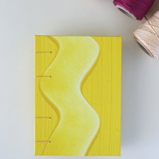 Notes - żółty cytrynowy - w 100% ręcznie wykonany - szkicownik notatnik