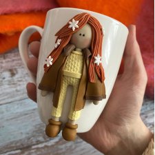 Kubek 2D z dekorem z gliny polimerowej z możliwością personalizacji