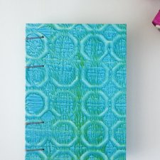 Notes - turkusowy morski - w 100% ręcznie wykonany - szkicownik notatnik