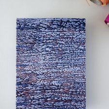 Notes - granatowy ciemny jeans - w 100% ręcznie wykonany - szkicownik notatnik