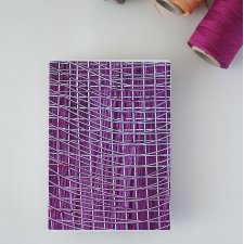 Notes - fioletowy śliwkowy - w 100% ręcznie wykonany - szkicownik notatnik