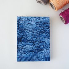 Notes - morski niebieski - w 100% ręcznie wykonany - szkicownik notatnik