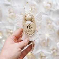 Aniołek podziękowanie dla gości z personalizacją | Imię + data