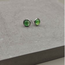 Kolczyki wkrętki Zielona Abstrakcja