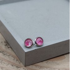 Kolczyki wkrętki Różowa Abstrakcja