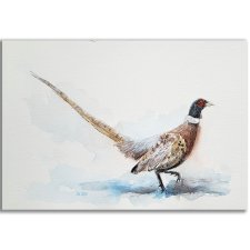Akwarela ręcznie malowana  "Bażant" + rama