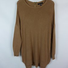 Atmosphere sweterek swetrowa dłuższa bluzka zip beż M/L