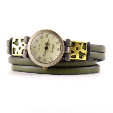 zegarek-bransoletka z zielonym paskiem
