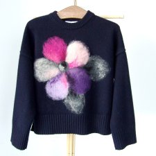 granatowy sweter oversize S