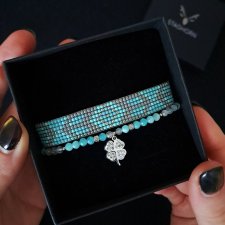 Zestaw bransoletek "Azure Mist" - Amazonit i Labradoryt