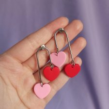 Kolczyki z gliny polimerowej serca