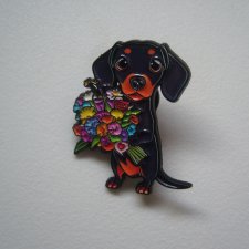 PIN PRZYPINKA BROSZKA PIES JAMNIK