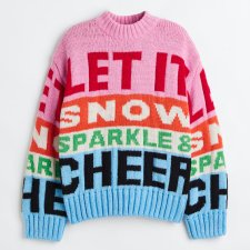 H&M- SWETER Z NAPISEM - XS
