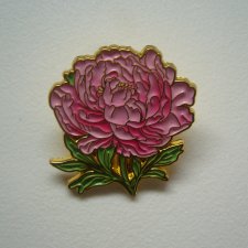 PIN PRZYPINKA BROSZKA KWIAT PIWONIA