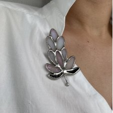 Witrażowa szklana broszka Kwiat Lawendy Prezent na dnień kobiet
