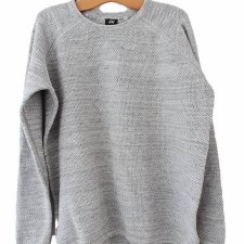 Sweter vintage szary melanżowy bawełniany H&M