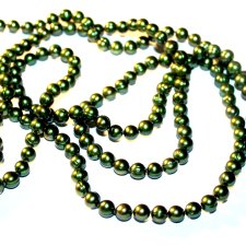 GROSZKOWE kuleczki  retro DŁUGIE KORALE VINTAGE JAK KAMIENNE