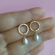 Kolczyki Plates Gold - srebro 925 pokryte 24k złotem