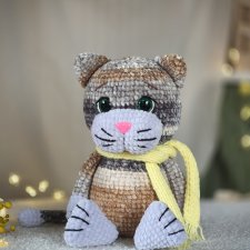 Kolorowy kotek pluszowy, Unikatowy kotek na prezent