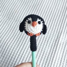 ozdoba na ołówek pingwin, pingwinek