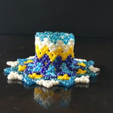 Świecznik z koralików TOHO