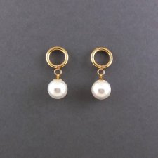 Kolczyki perłowe bombki