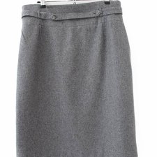 Spódnica wełniana vintage Mattoni wełna melanż plus size