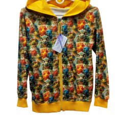 Bluza rozpinana z kapturem, dinozaury 140/146