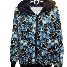 Bluza rozpinana z kapturem, pirackie statki 152/158