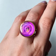 Kręciołek – pierścionek z dużym obrotowym oczkiem