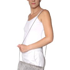 Skórzana kopertówka na łańcuszku z czarną podszewką