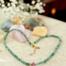 Awenturyn i turmalin - choker z Pracowni DomilkowyDomek