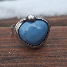 Opal niebieski - pierścionek regulowany