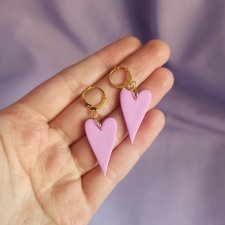 Kolczyki z gliny polimerowej serduszka